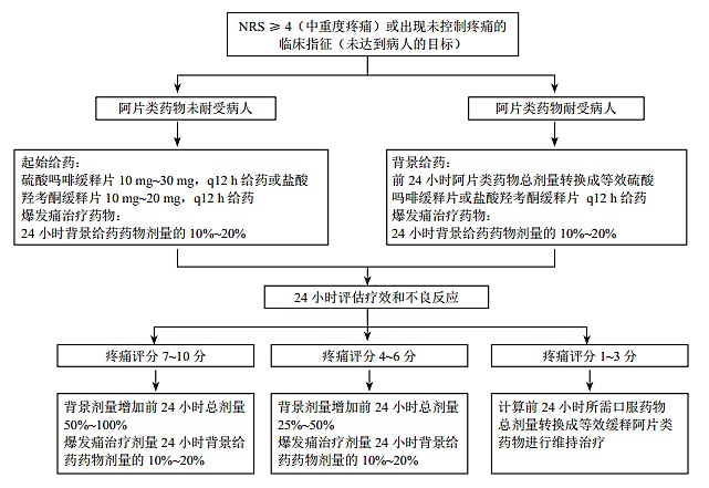 以缓释阿片类药物为背景用药的滴定流程